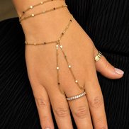 Schlichte Edelstahl-Handkette Aaliyah